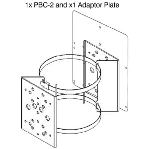 PBC-2-PSU-1 - Pole Mount Bracket for 1 x Illuminator + 1 x PSU for RM / RL 150 or 300 series only